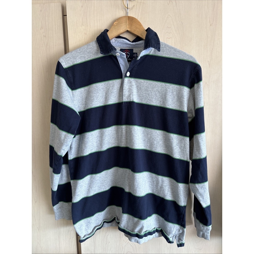 Brooks Brothers Red Fleece Boys X-Large XL Polo Shirt Long Sleeve Preppy Striped